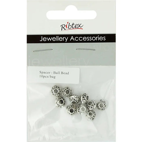 8mm Metal Alloy Ball Spacer Beads
